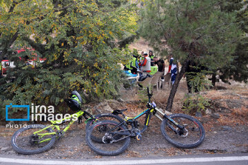 Mountain biking race in northeast Iran