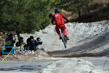 Mountain biking race in northeast Iran