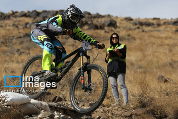 Mountain biking race in northeast Iran