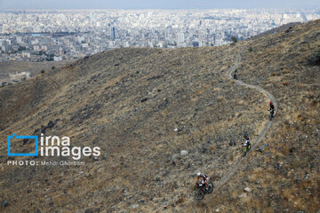 Mountain biking race in northeast Iran