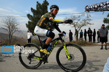 Mountain biking race in northeast Iran