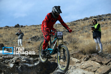 Mountain biking race in northeast Iran