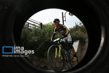 Mountain biking race in northeast Iran