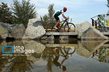 Mountain biking race in northeast Iran