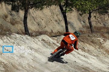 Mountain biking race in northeast Iran