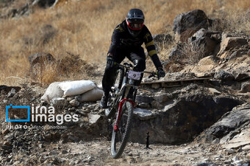 Mountain biking race in northeast Iran