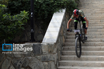 Mountain biking race in northeast Iran