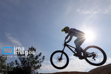 Mountain biking race in northeast Iran