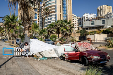 War-hit people of southern Lebanon on coast of Beirut