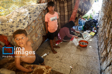 War-hit people of southern Lebanon on coast of Beirut