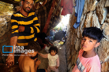 War-hit people of southern Lebanon on coast of Beirut