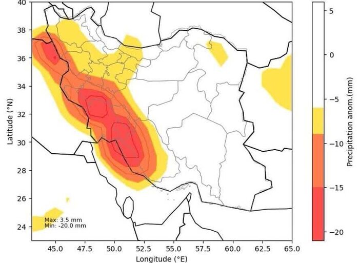 پیشبینی بارشهای آتی برای زمین تشنه کرمان