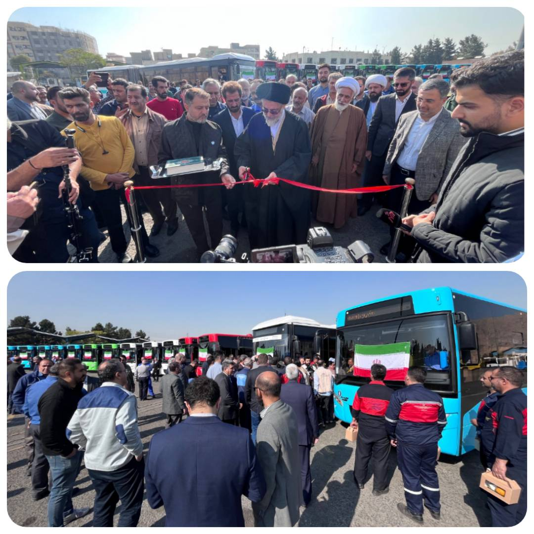 رونمایی از اتوبوسهای جدید و نوسازی شده شرکت واحد تهران درشهرستان ری