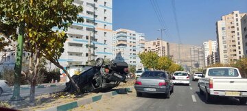 ۱۳ مصدوم در تصادف زنجیره‌ای تهران