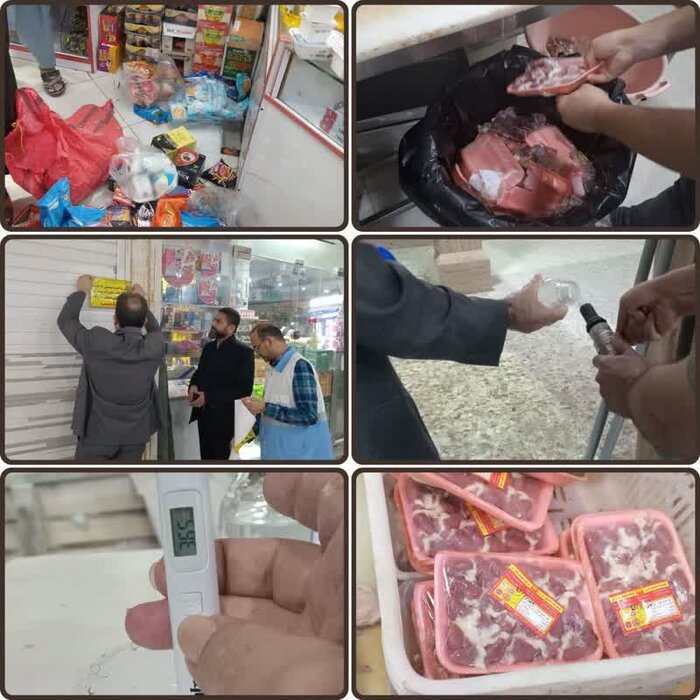 ۳۲۰ کیلوگرم مواد غذایی و پروتئینی فاسد در قشم کشف شد