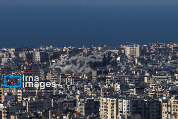 Zionist regime's heavy attacks on southern Beirut