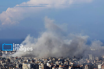 Zionist regime's heavy attacks on southern Beirut