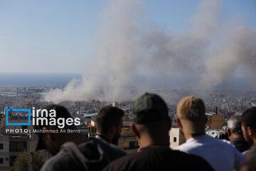 Zionist regime's heavy attacks on southern Beirut