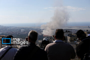 Zionist regime's heavy attacks on southern Beirut