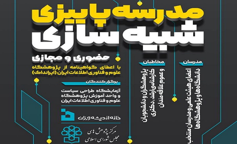 مدرسه پاییزی شبیهسازی در ایرانداک برگزار میشود