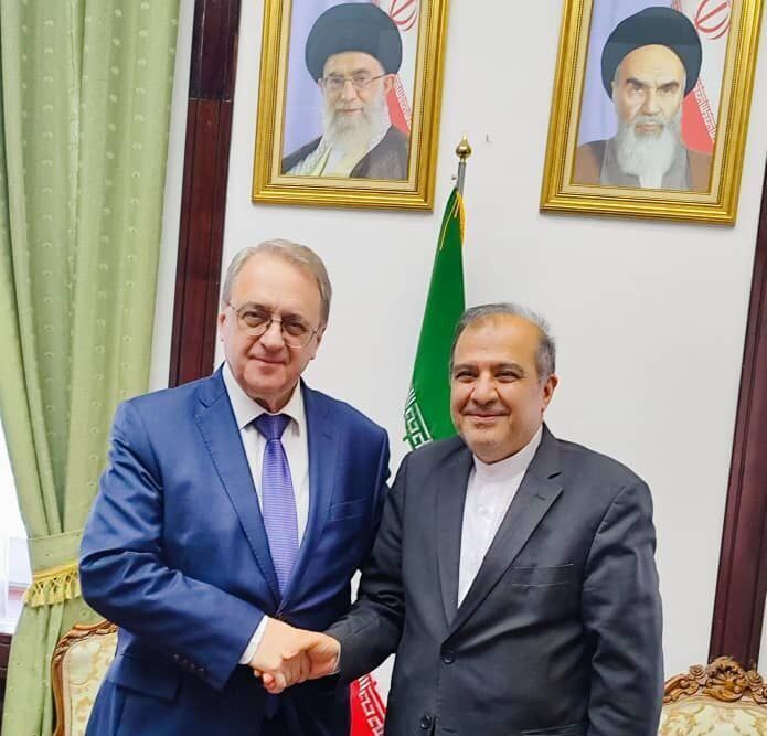 Khaji and Bogdanov emphasized the need for an immediate ceasefire in Gaza and Lebanon