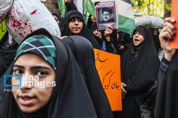 People of Tehran condemn Israel’s crimes in Gaza