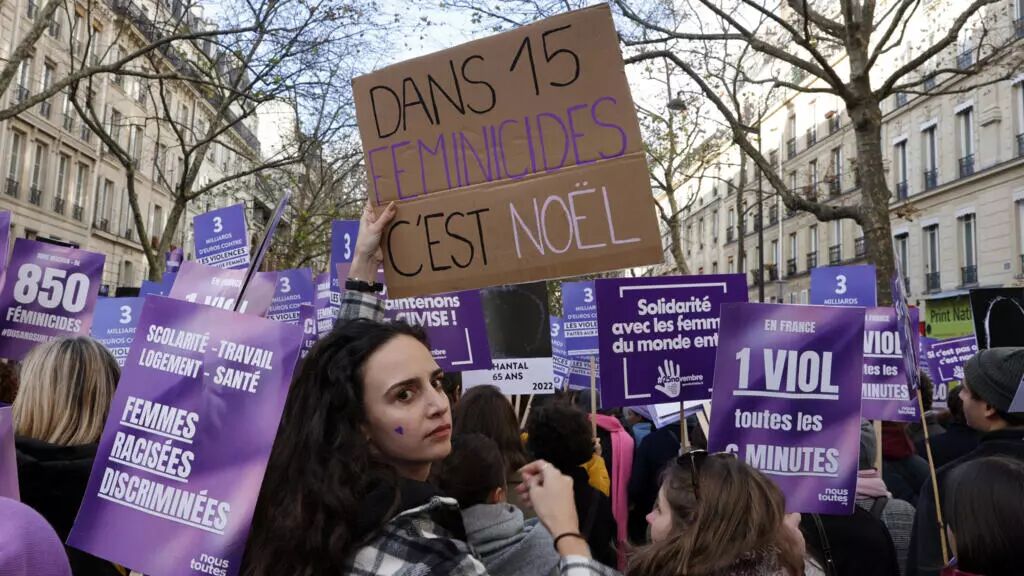 French, Italians vent anger at violence against women