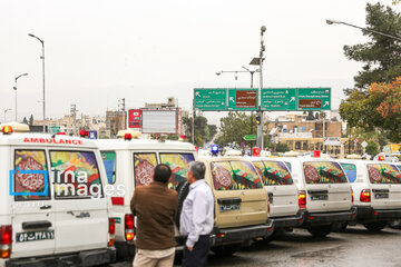 People welcome bodies of anonymous martyrs in southern Iran