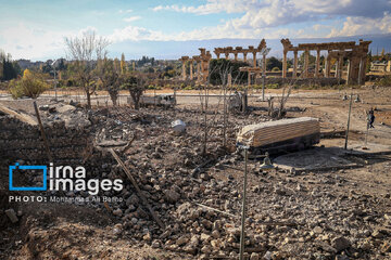 Israel regime's strikes on Lebanon's ancient city of Baalbek