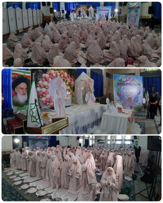 برگزاری جشن تکلیف ۳۵۰ دختر مراکز پویا شهر درآستان مقدس شیخ صدوق ری