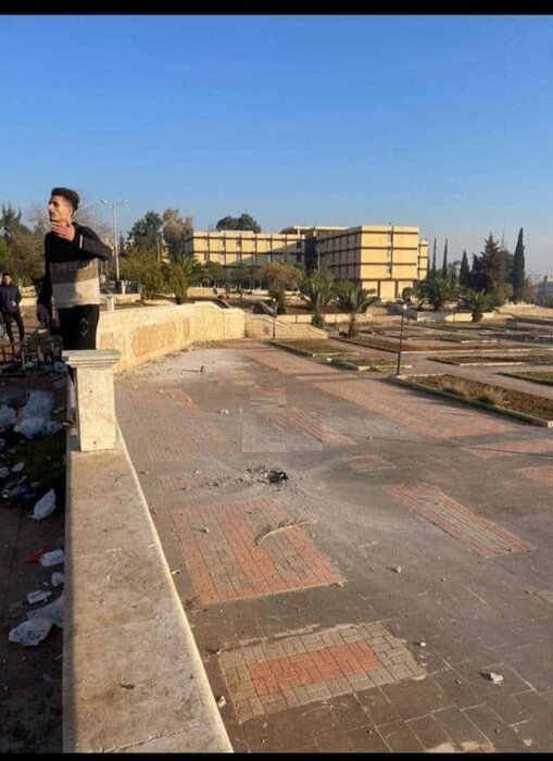 حمله راکتی تروریستها به دانشگاه حلب چهار کشته برجای گذاشت + فیلم