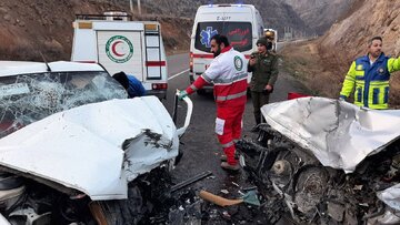 حادثه رانندگی در جاده اردبیل _ سرچم یک کشته و هشت مصدوم برجا گذاشت