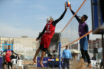 Beach volleyball games of national premier league in northeast Iran