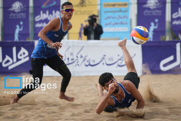 Beach volleyball games of national premier league in northeast Iran