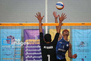 Beach volleyball games of national premier league in northeast Iran