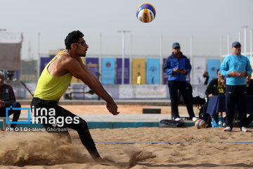 Beach volleyball games of national premier league in northeast Iran