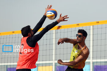 Beach volleyball games of national premier league in northeast Iran