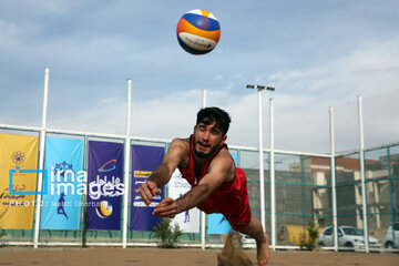 Beach volleyball games of national premier league in northeast Iran