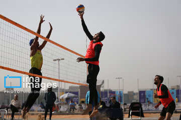 Beach volleyball games of national premier league in northeast Iran