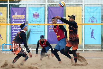 Beach volleyball games of national premier league in northeast Iran