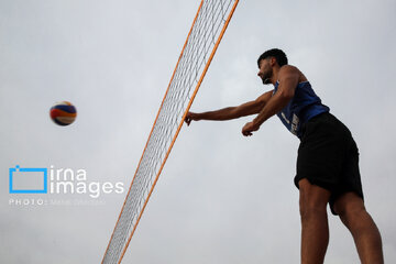 Beach volleyball games of national premier league in northeast Iran