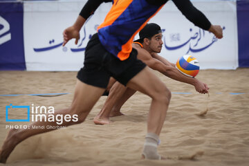 Beach volleyball games of national premier league in northeast Iran