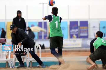 Beach volleyball games of national premier league in northeast Iran