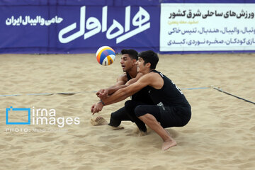 Beach volleyball games of national premier league in northeast Iran