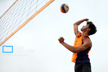 Beach volleyball games of national premier league in northeast Iran