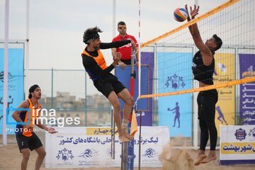 Beach volleyball games of national premier league in northeast Iran