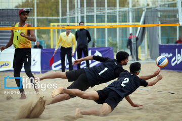 Beach volleyball games of national premier league in northeast Iran