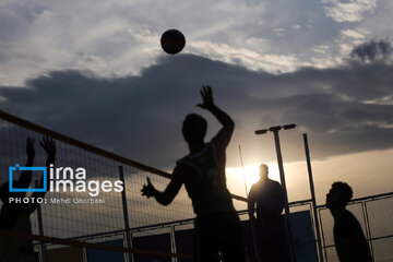 Beach volleyball games of national premier league in northeast Iran