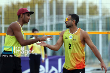 Beach volleyball games of national premier league in northeast Iran