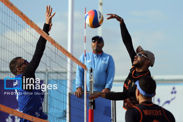 Beach volleyball games of national premier league in northeast Iran